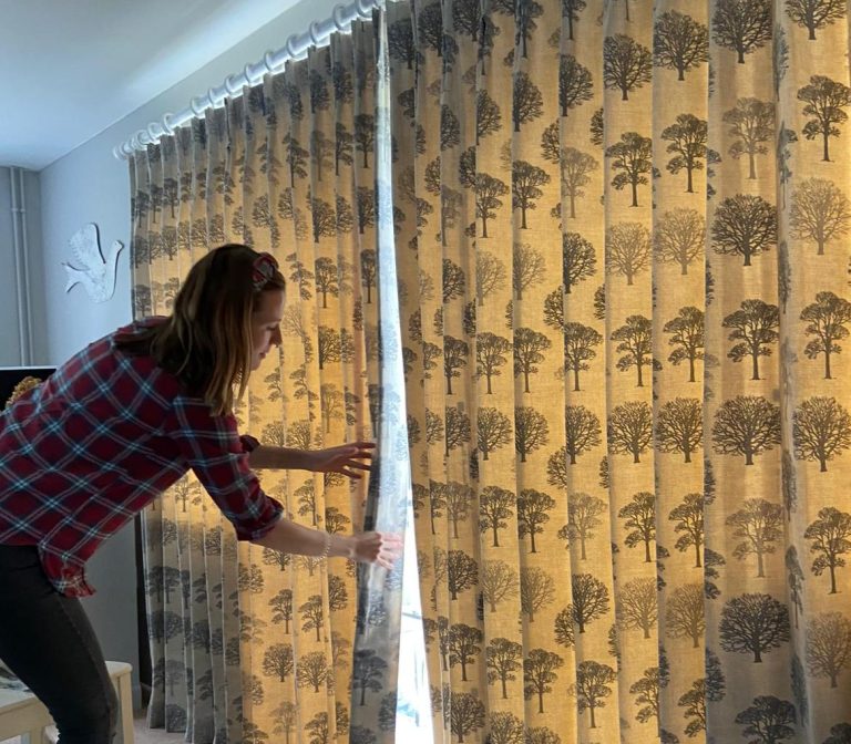 Double pleat full length curtains Double pleat full length curtains